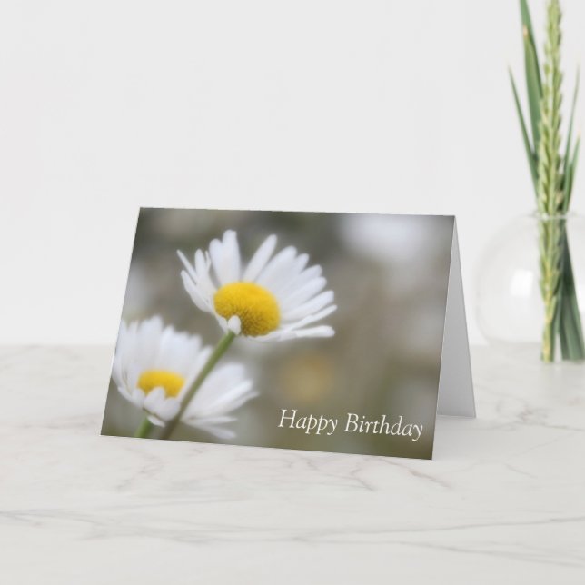 Tarjeta Feliz cumpleaños Wild Daisies (Anverso)