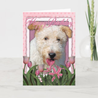 Tarjeta Feliz cumpleaños - Wire Fox Terrier - Hailey