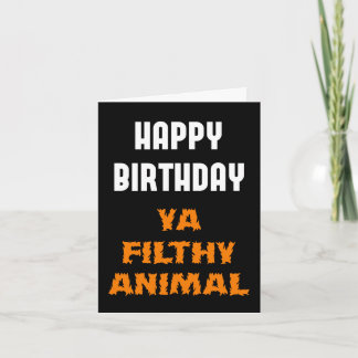 Tarjeta Feliz cumpleaños ya infame insulto a los animales