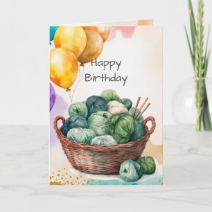 Tarjeta Feliz Cumpleaños Yarn Crochet Tejido Humor
