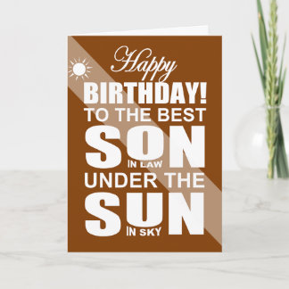 Tarjeta Feliz cumpleaños yerno