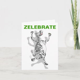 Tarjeta Feliz cumpleaños Zebra