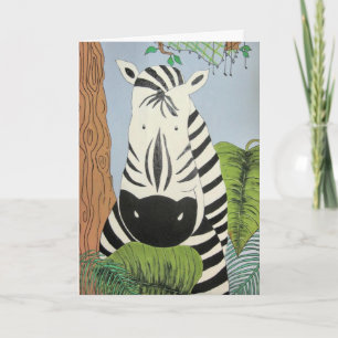 Tarjeta Feliz cumpleaños Zebra