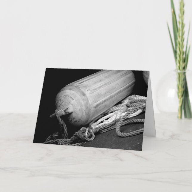 Tarjeta feliz de Bouy del barco del día de padre (Anverso)