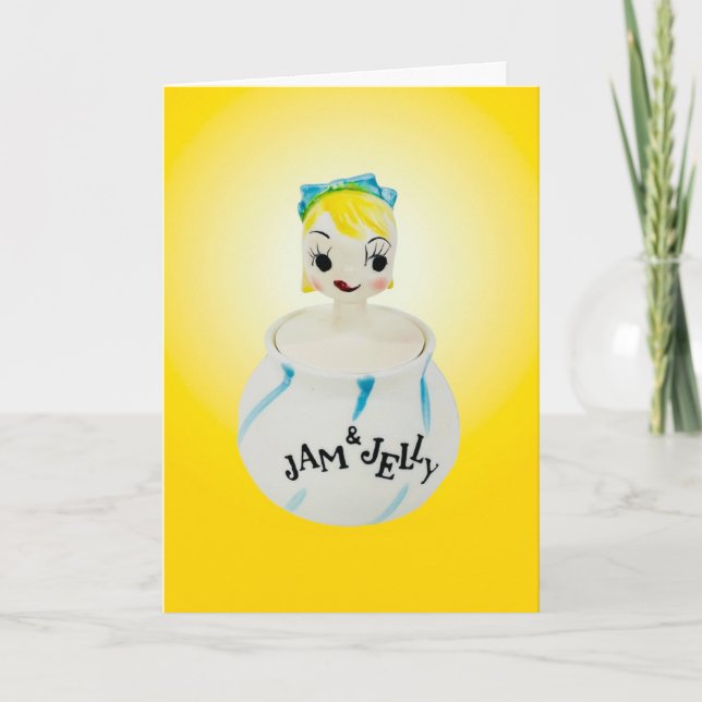 Tarjeta Feliz de Cara Sonriente Dulce Mermelada y  (Anverso)