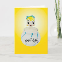 Tarjeta Feliz de Cara Sonriente Dulce Mermelada y 