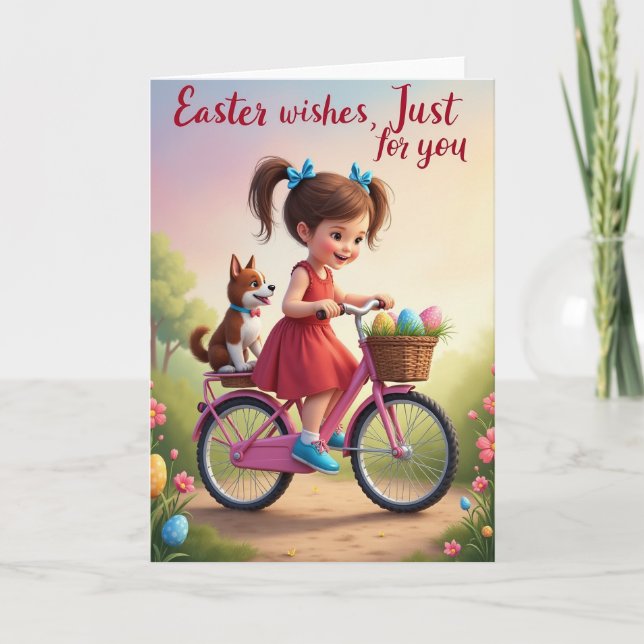 Tarjeta Feliz de Ciclismo de Primavera (Anverso)