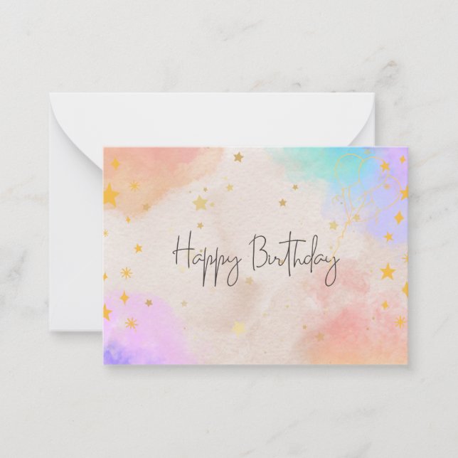 tarjeta feliz de cumpleaños (Anverso)