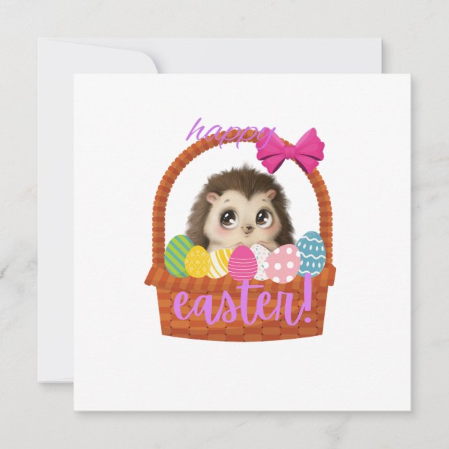 Tarjeta feliz de custodia de Pascua (Anverso)