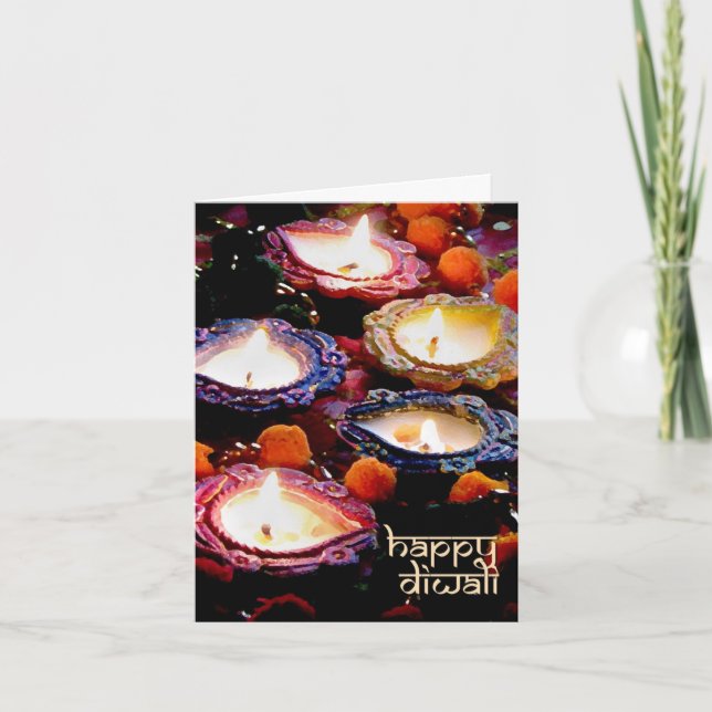 Tarjeta feliz de Diwali (Anverso)