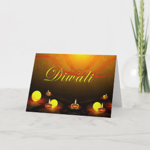 Tarjeta feliz de Diwali