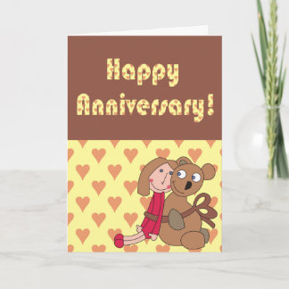 Tarjeta feliz de encargo del aniversario, tarjeta
