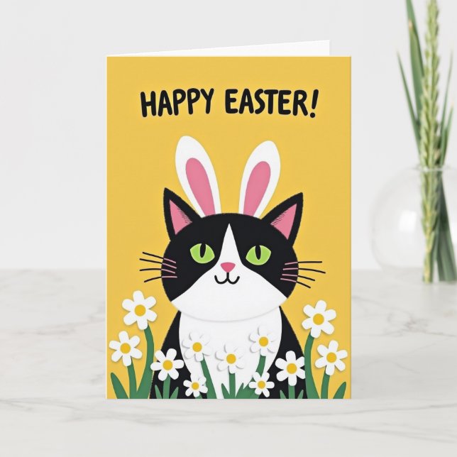Tarjeta Feliz de Kitty en Primavera (Anverso)