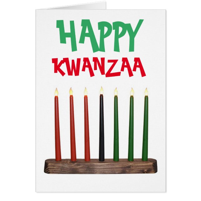 Tarjeta feliz de Kwanzaa (Frente)