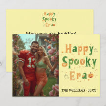 Tarjeta feliz de la era de Spooky, halloween de fo