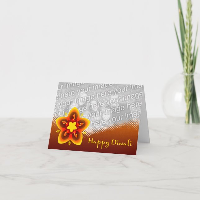 tarjeta feliz de la foto del diwali (Anverso)