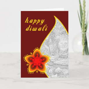 tarjeta feliz de la foto del diwali: ventana