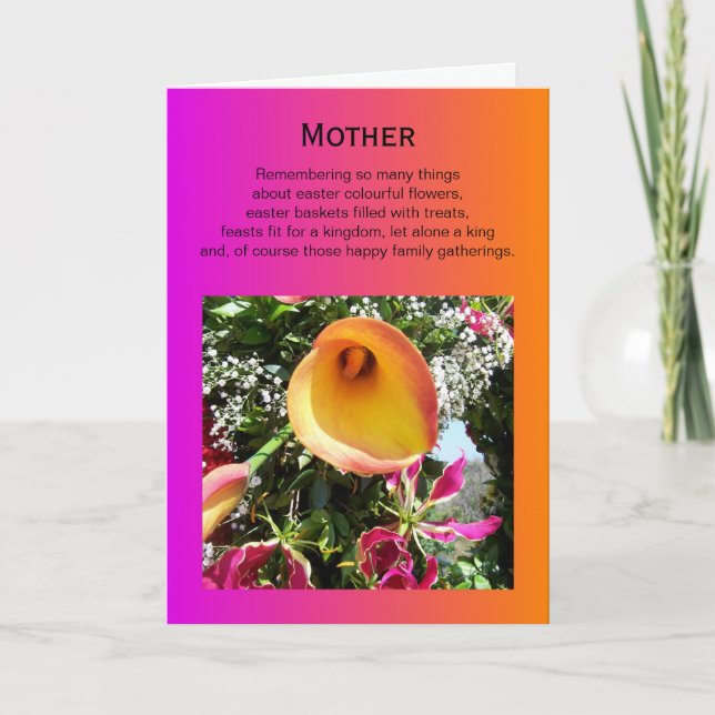 Tarjeta feliz de la madre de Pascua - Lilly (Anverso)