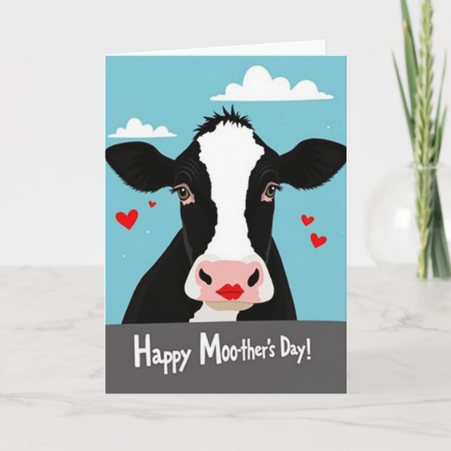 Tarjeta Feliz de la Madre Vaca (Anverso)