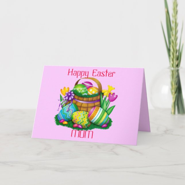 Tarjeta feliz de la mamá de Pascua (completamente (Anverso)