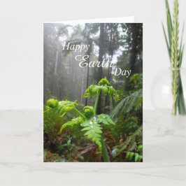 Tarjeta feliz de la selva tropical del Día de la