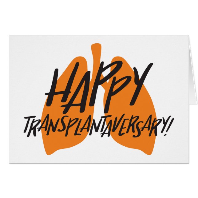 Tarjeta feliz de los pulmones el | (Anverso (Horizontal))