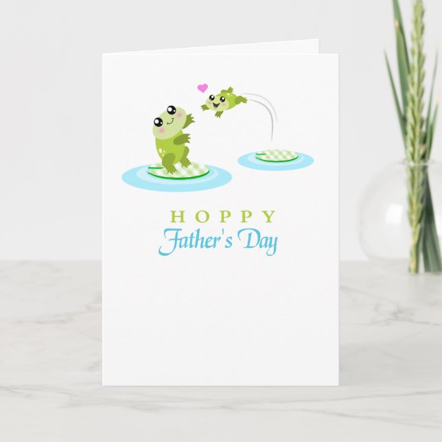 Tarjeta feliz de lúpulo del día de padre de la (Anverso)