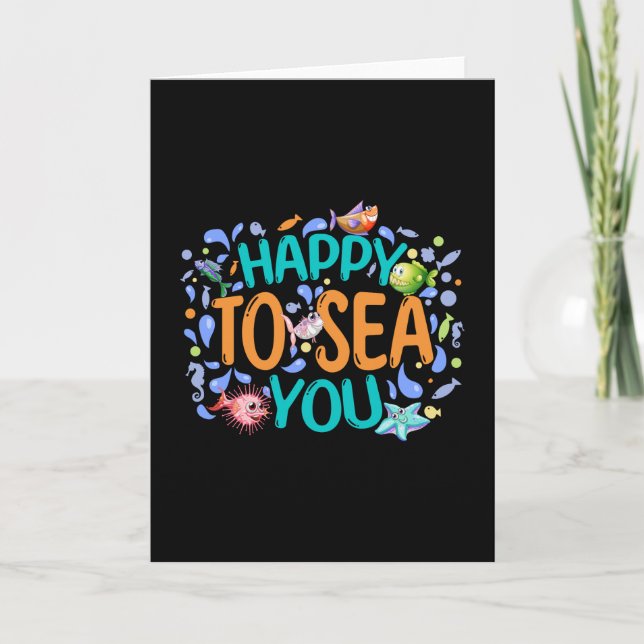 Tarjeta Feliz de marearte - Cute Summer Pun (Anverso)