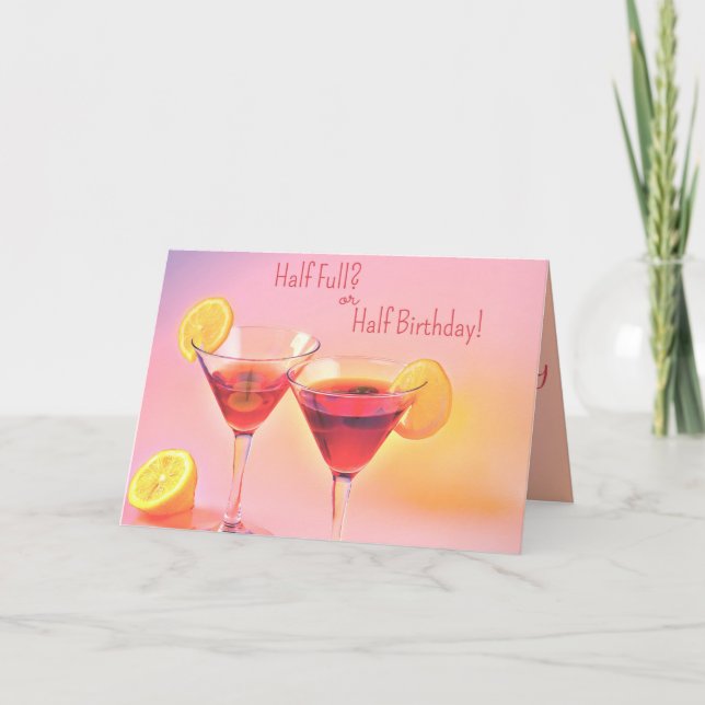 Tarjeta feliz de medio cumpleaños (Anverso)