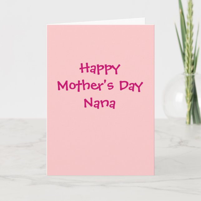 Tarjeta feliz de Nana del día de madre (Anverso)