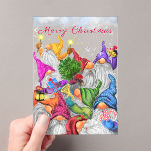 Tarjeta feliz de Navidades acrílicos Fiestas de Gn