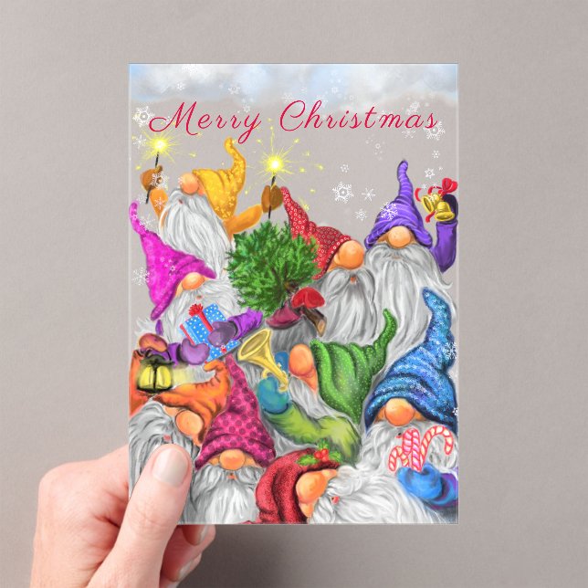 Tarjeta feliz de Navidades acrílicos Fiestas de Gn (Insitu (portátil))