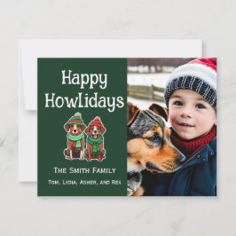 Tarjeta feliz de Navidades de vacaciones planas de