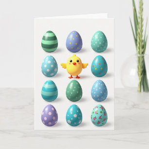 Tarjeta Feliz de Pájaro y Huevo