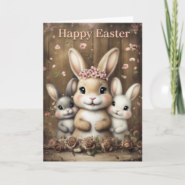 Tarjeta feliz de Pascua (Anverso)