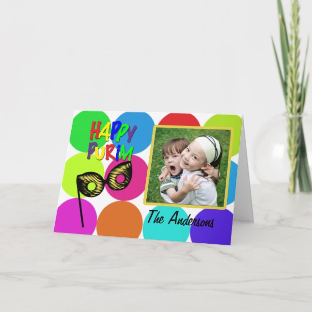 Tarjeta feliz de Purim (Anverso)