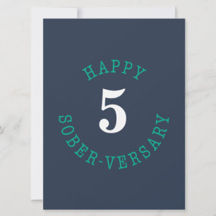 Tarjeta feliz de sober-versario