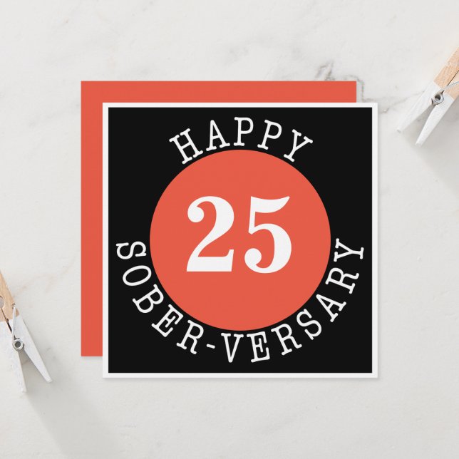 Tarjeta feliz de sober-versario (Anverso/Reverso In Situ)