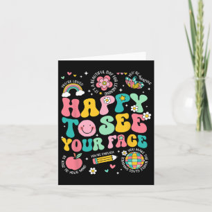 Tarjeta Feliz De Ver Tu Cara De Profesora Graciosa De Vuel
