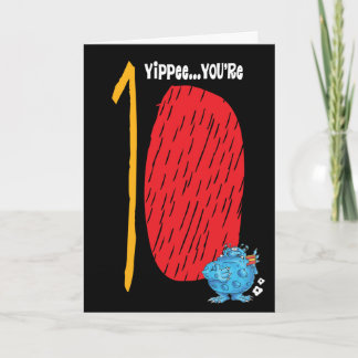 Tarjeta Feliz décimo cumpleaños