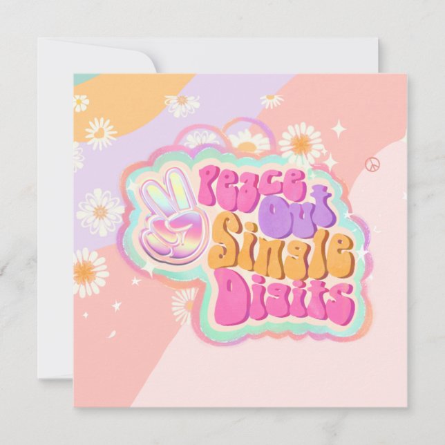 Tarjeta Feliz décimo cumpleaños (Anverso)