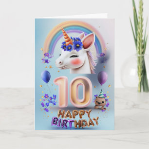 Tarjeta Feliz décimo cumpleaños