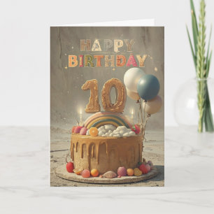 Tarjeta Feliz décimo cumpleaños
