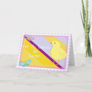 Tarjeta feliz del ahijado de Pascua