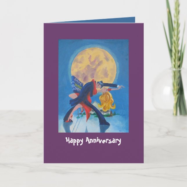 Tarjeta feliz del aniversario (Anverso)