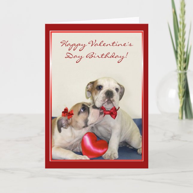 Tarjeta feliz del bulldog del cumpleaños del el (Anverso)