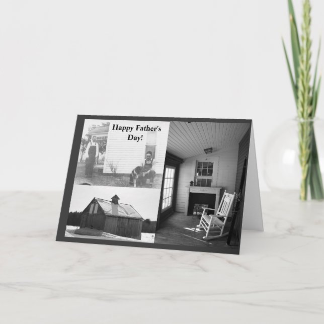 Tarjeta feliz del collage del día de padre (Anverso)