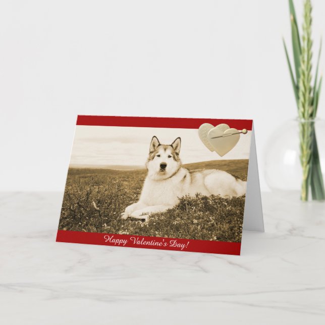 Tarjeta feliz del corazón del el día de San (Anverso)