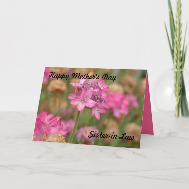 Tarjeta feliz del cuñado del Día de la Madre (Anverso)