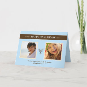 Tarjeta feliz del día de fiesta de Jánuca Menorah